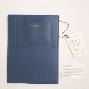Maison Kitsuné Paris Flat  Ipad Leather Case Blue